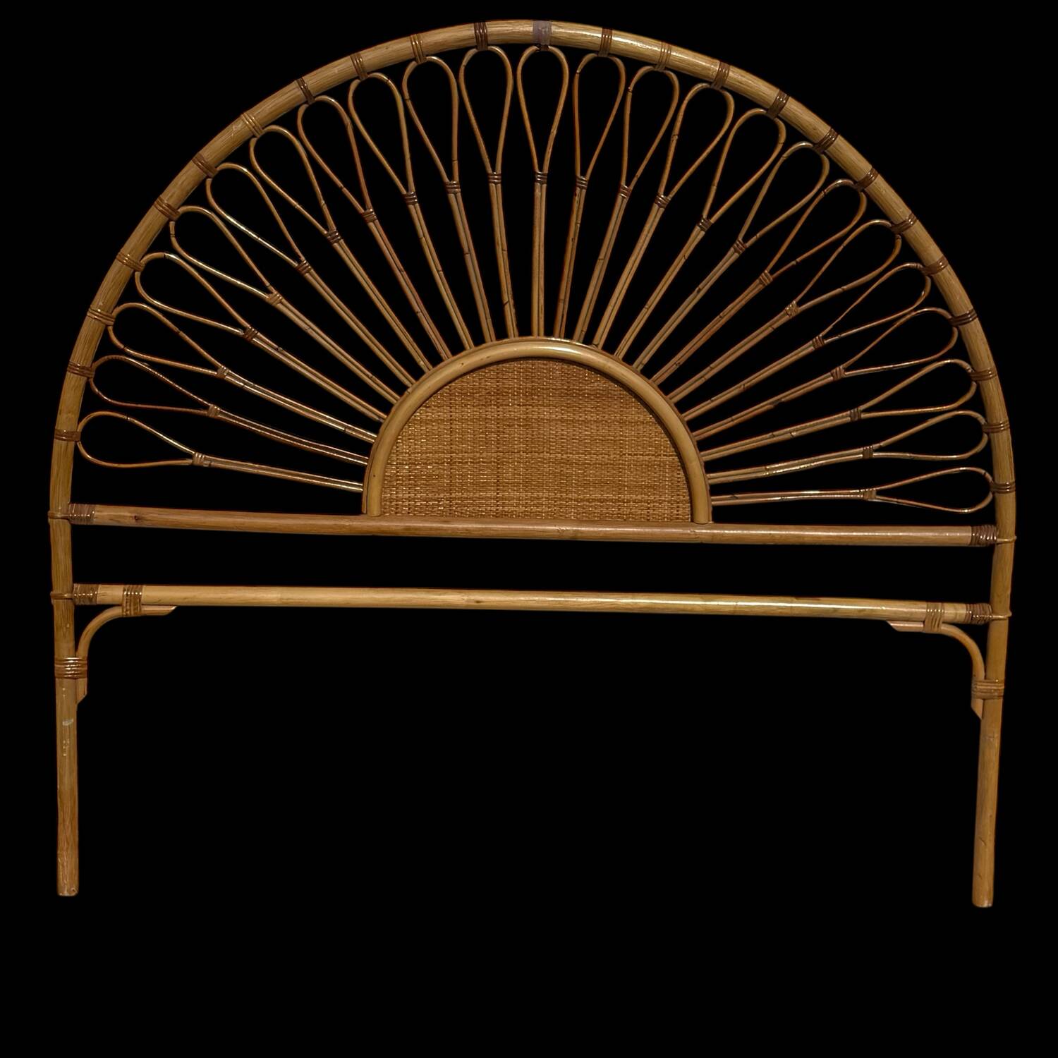 1970s Rattan Headboard from France