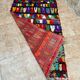 Vintage Moroccan Boujaad rug: Small abstract red Boucherouite rug.