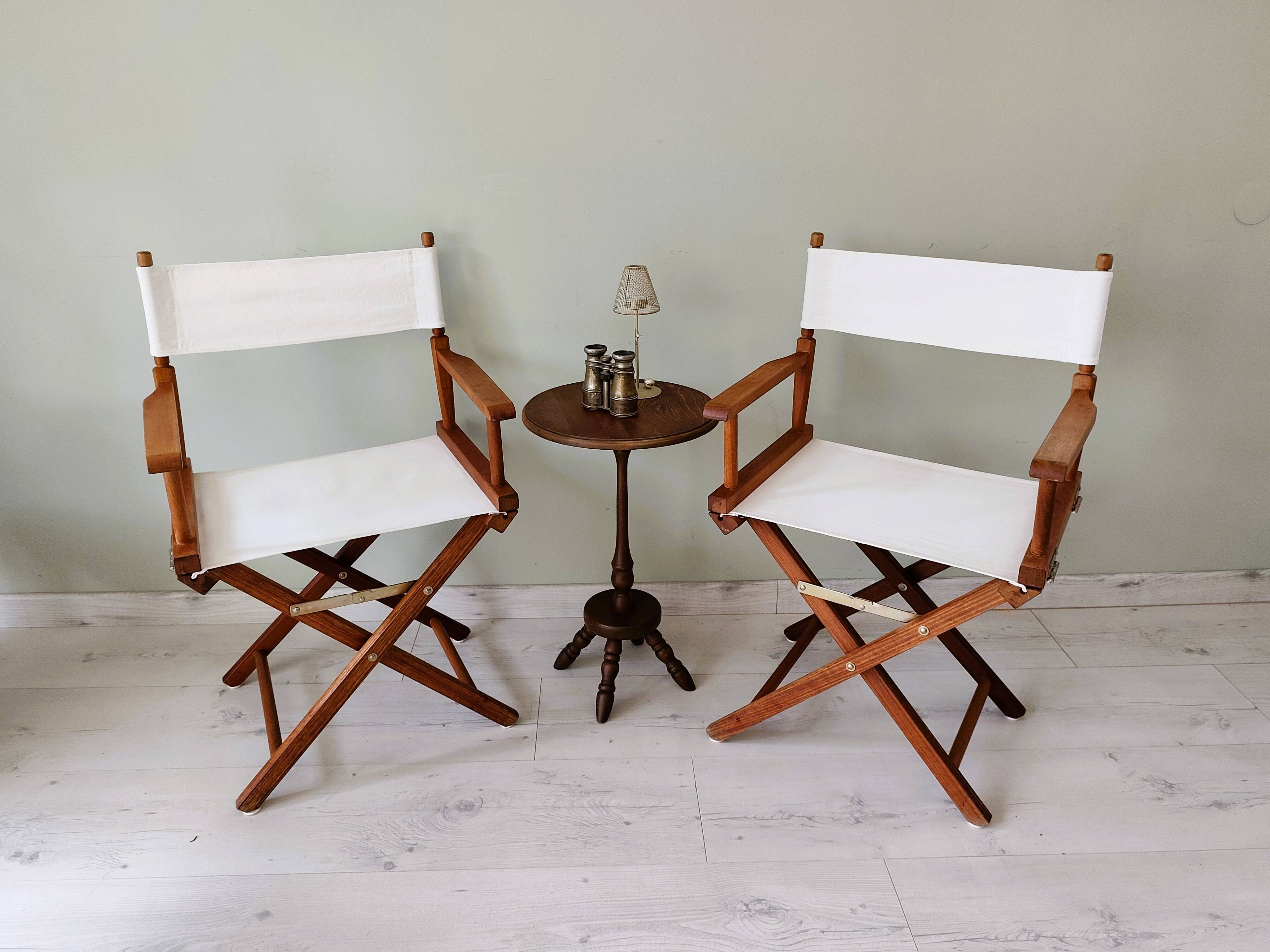 Fauteuils style "réalisateur" anciens