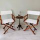 Fauteuils style "réalisateur" anciens