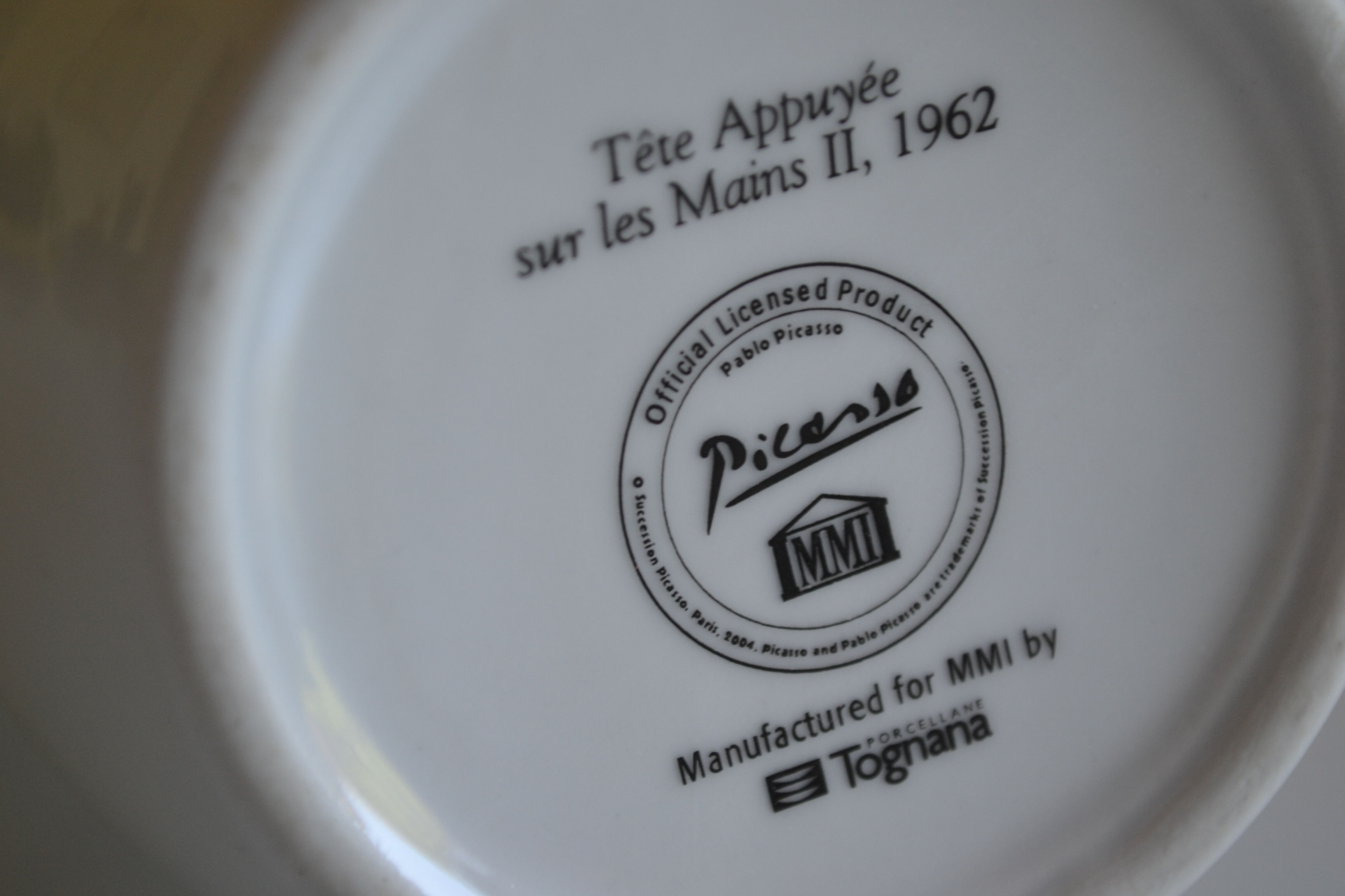 Ceramic vase after picasso " head leaning on the hands " 1962