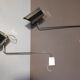 Pair of large chrome wall lamps from the 70s