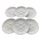 6 Limoges porcelain oyster plates