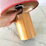 Lampe champignon vintage bois massif