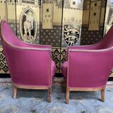 Pair of shepherdess armchairs Art Deco era