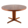 Danish round 1x extendable dining table 'Outrup' - teak