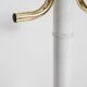Porte-manteau vintage milieu du siècle blanc et or en métal, Italie, années 1960