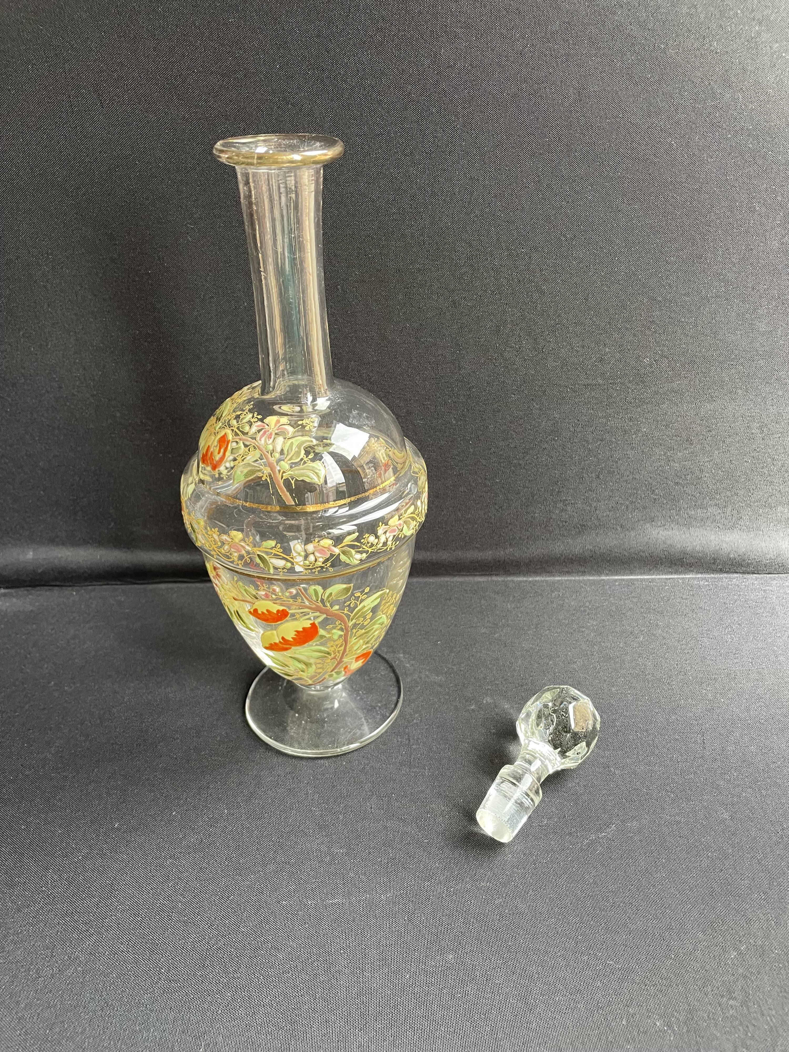 Enamelled decanter François Théodore Legras
