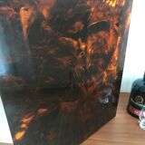 Tray in lucite tortoiseshell way circa 1970