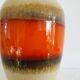 Vase West Germany  Carstens aux émaux rouge-orange, 1960