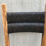 Suite de 4 chaises en paille circa 1960
