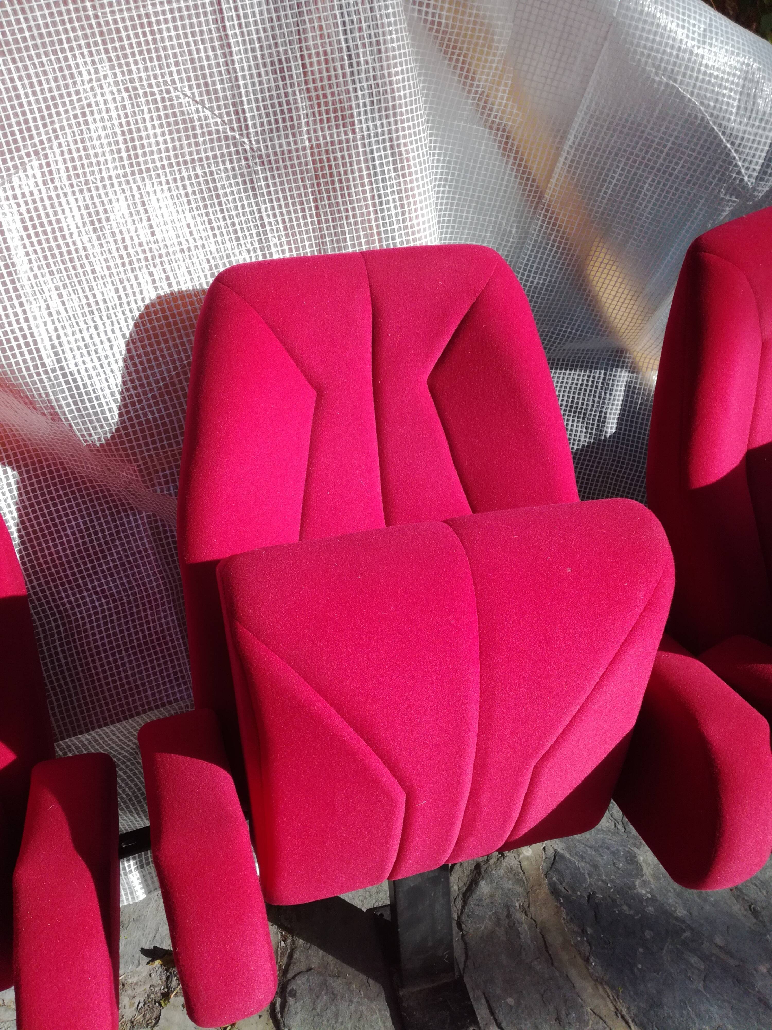 Set de 4 fauteuils de cinéma
