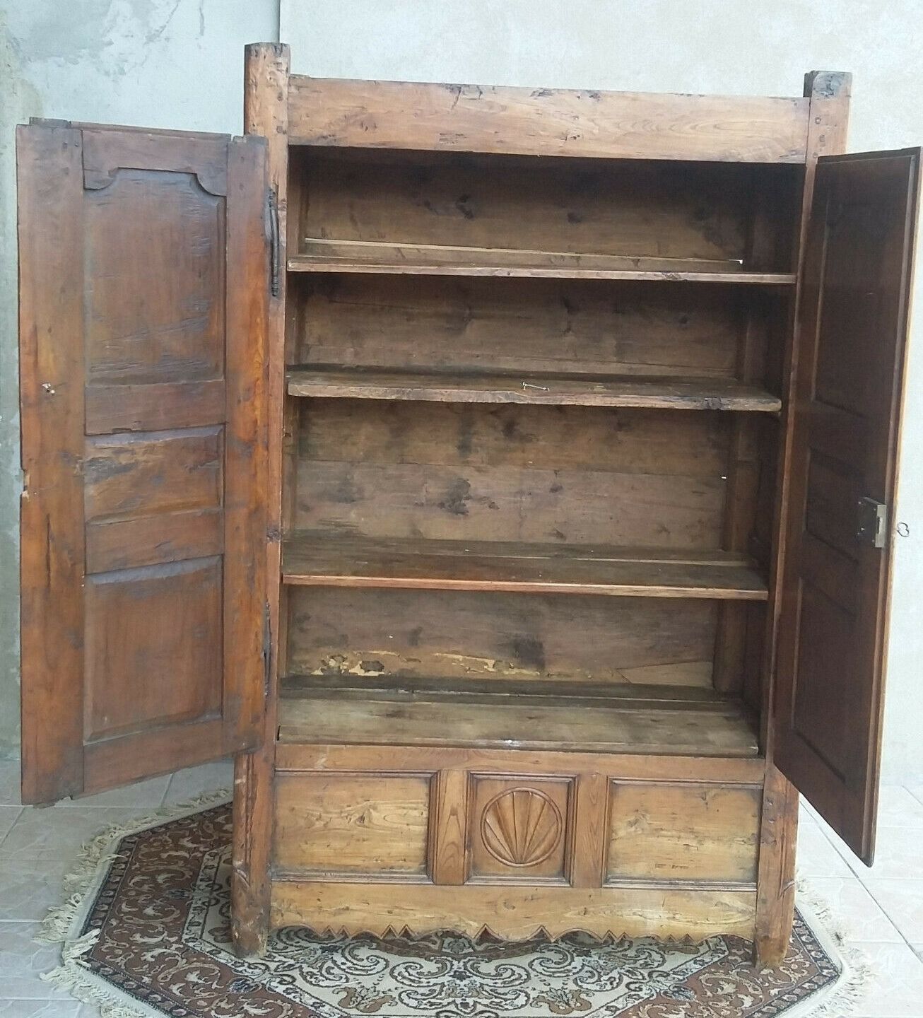 18th-century larch Savoyard wardrobe