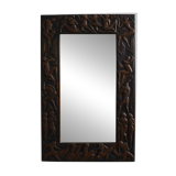 Copper relief wall mirror | Bragalini Angelo style | Italy | 1970s