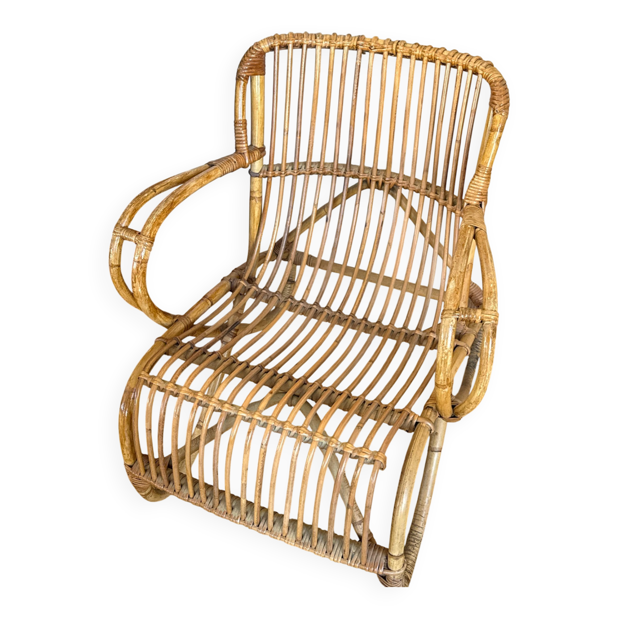 Rattan armchair