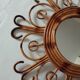 Vintage bamboo mirror 55cm
