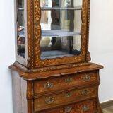 18th Century Dutch Trumeau Walnut with Maple Wood Inlays, Netherlands, 1760