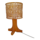 Lampe années 70 cannage et bois