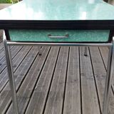 Formica and chrome-plated metal table