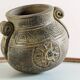 Vase grec en terre cuite, patine bronze