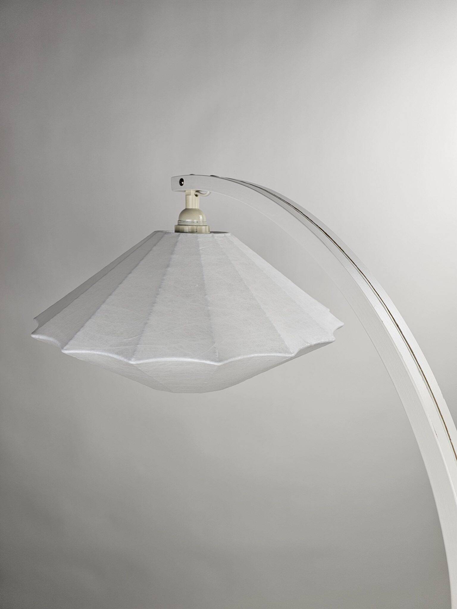 Caprani floor lamp with graphic cocoon shade, Denmark, 1970s