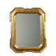 Antique cabaret mirror in gilded wood, Italy, mid-19th century.