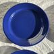Set of 12 vintage blue ceramic plates D23