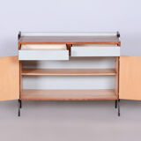 Restored MidCentury Cabinet Set, Mahogany, Revived Polish, Central Europe, 1950s
