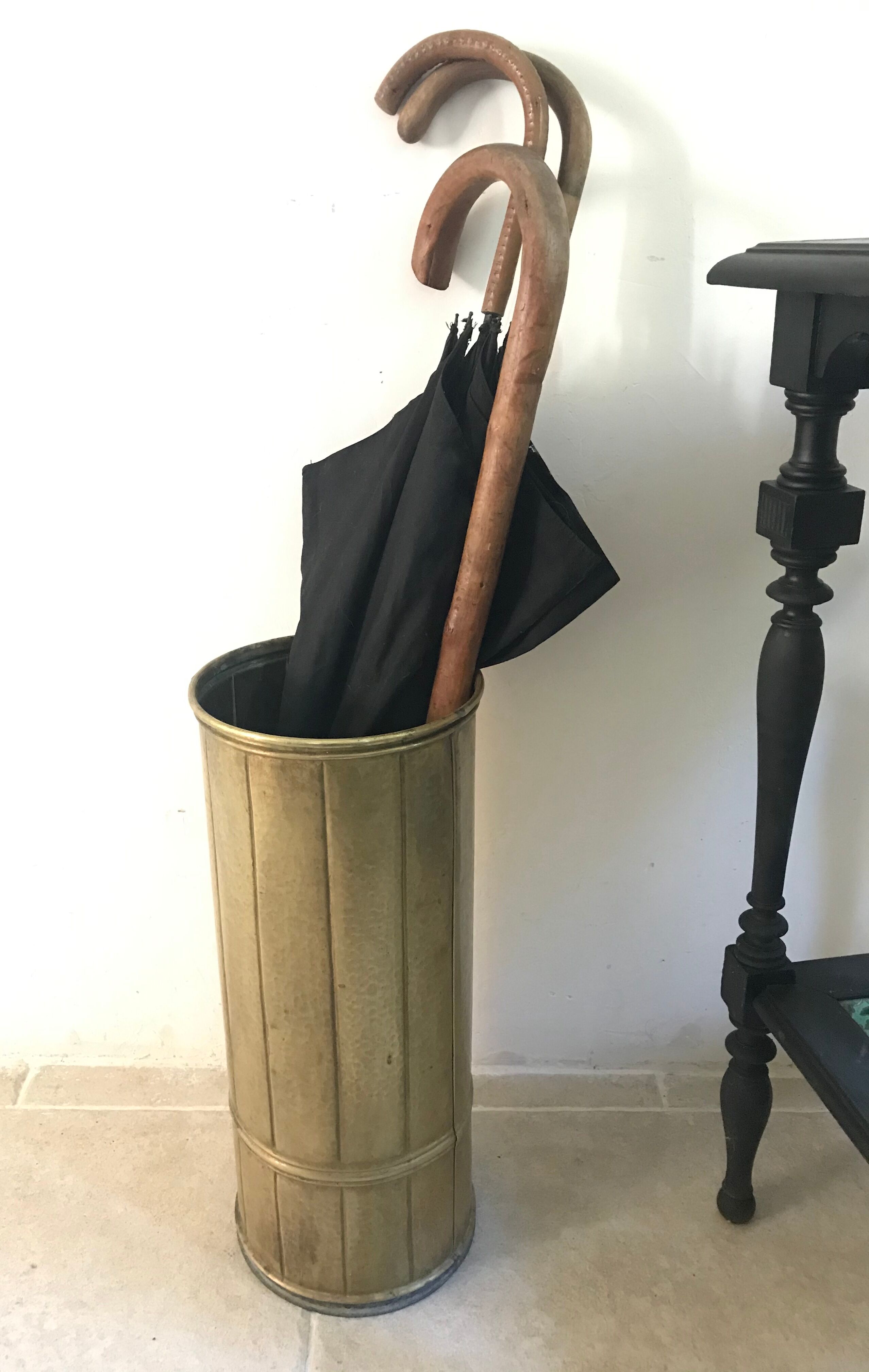 Brass umbrella holder early XXeme