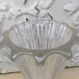 Crystal vase signed Pierre d' Avesn