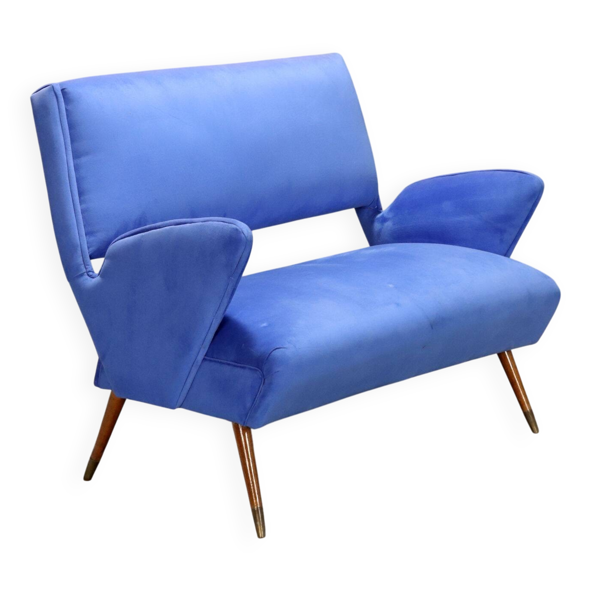 Coussin de canapé vintage en velours, modèle original des années 1960