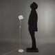 Vintage table lamp, steel and aluminum, Italy, 1960s