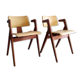 Ensemble de 2 fauteuils Hillestak jaune par Robin Day
