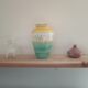 Handcrafted vase in glazed ceramics