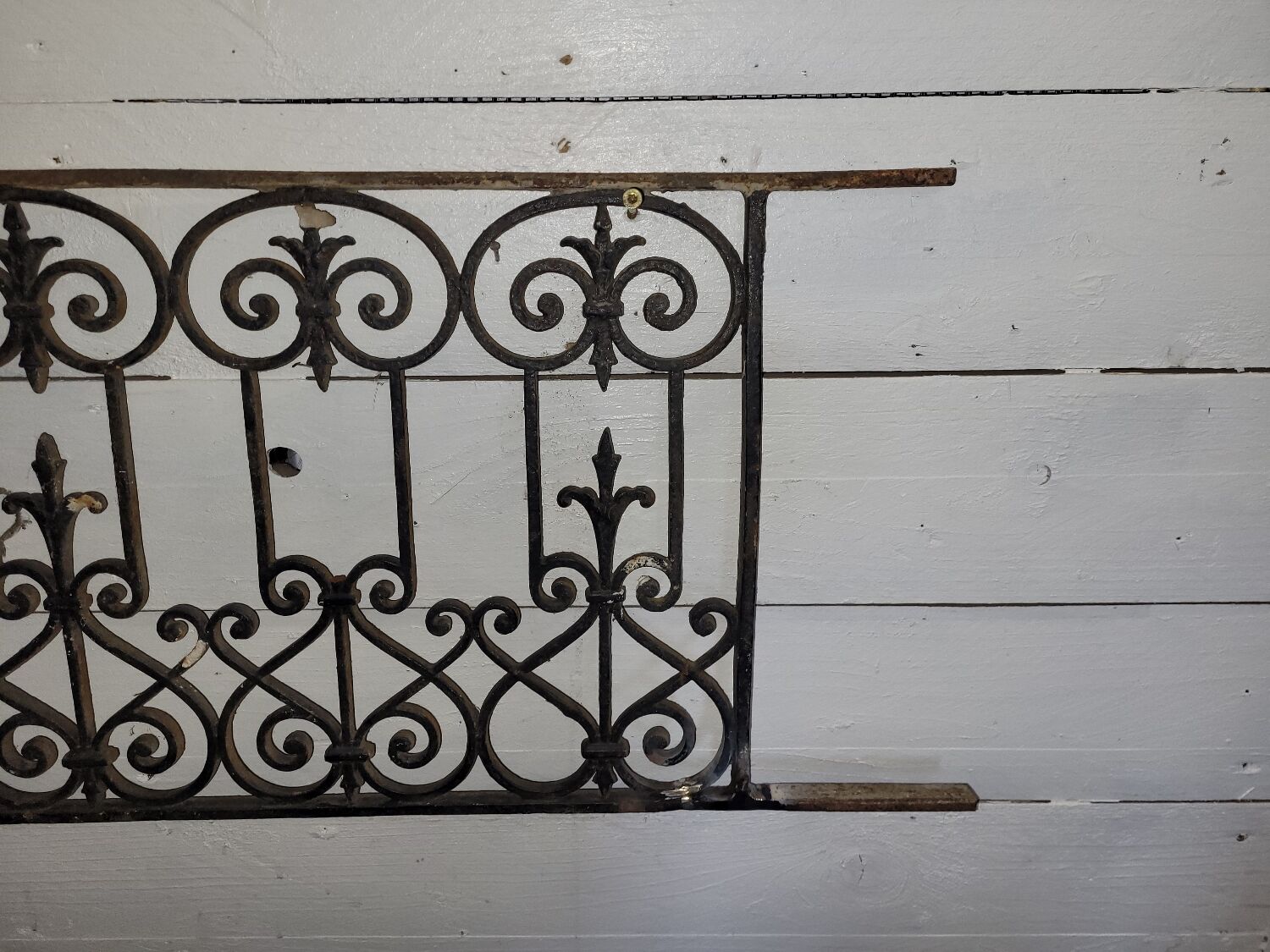 Old cast iron balcony box