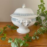 Antique earthenware soup tureen from Saint-Amand (North)