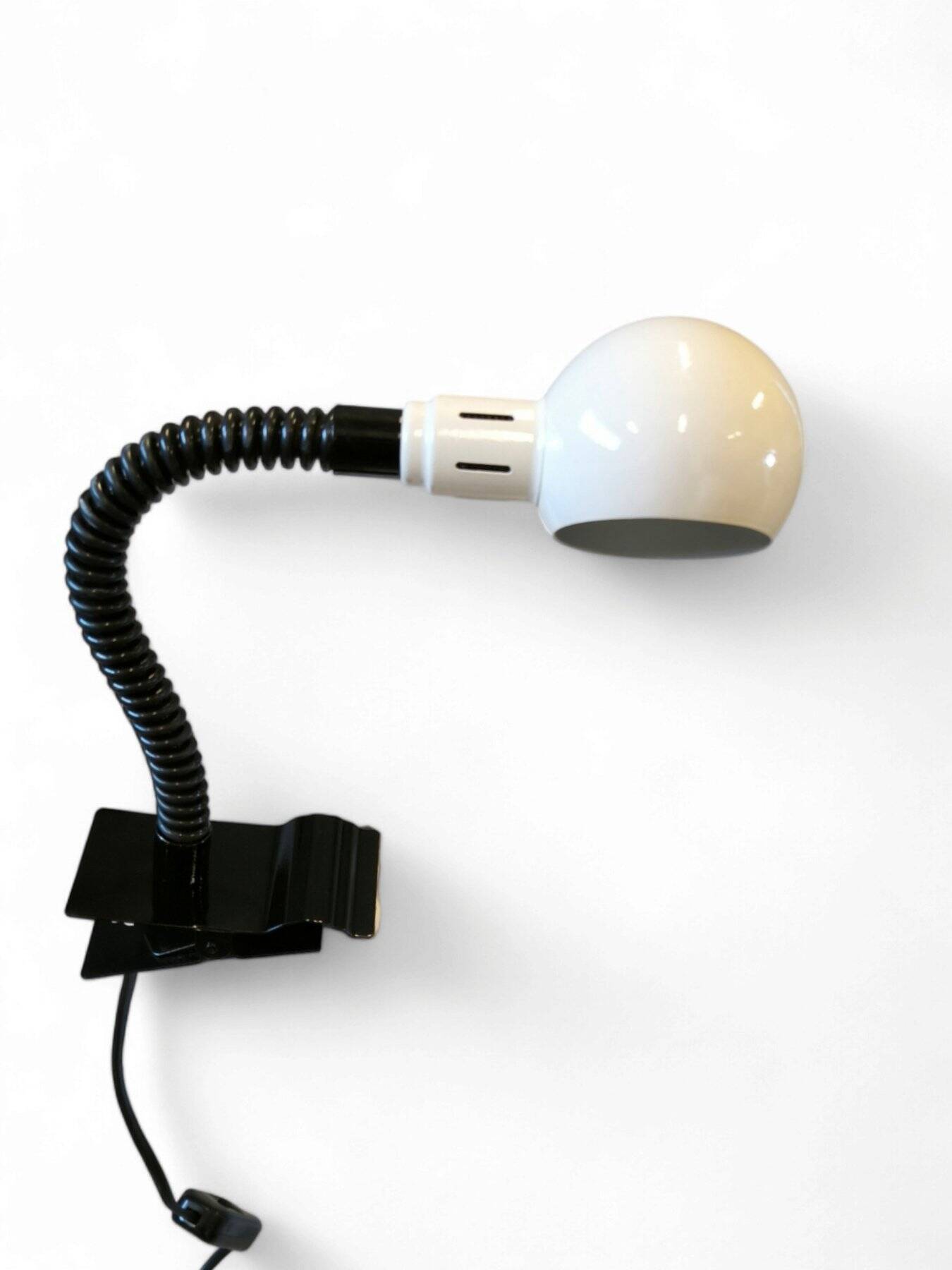 Ivory clip lamp from the space age 1970 Italy