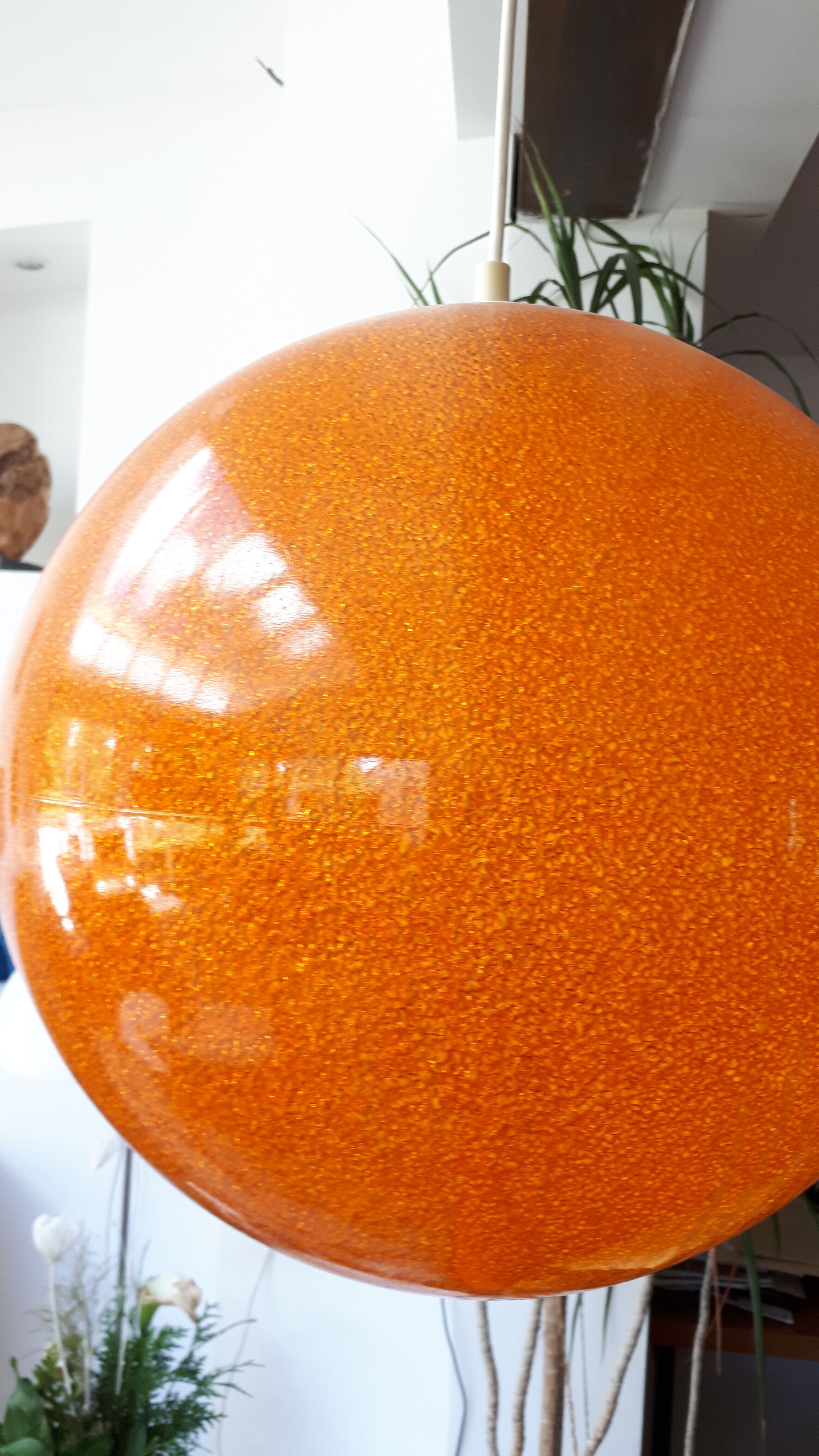 Globe Orange plastic style perspex, years 70/80