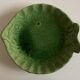 Aegitna deep dish in green glazed earthenware Fish Vallauris 1960