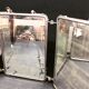 Bevelled triptych barber mirror 57x16cm