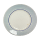 Large Plat Rond Former Digoin Sarreguemines Liseré Bleu Vichy Vintage