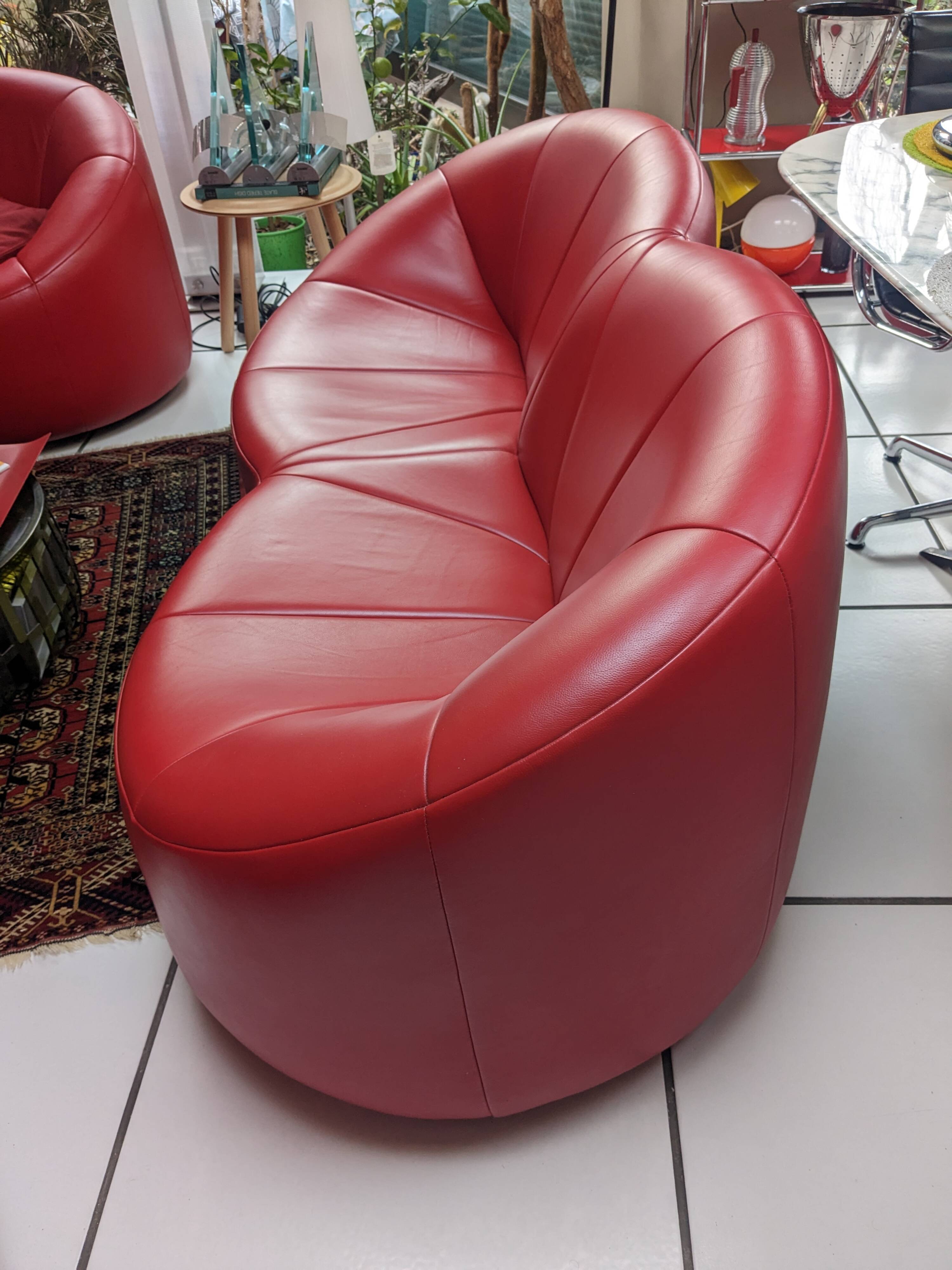 Leather sofa by Pierre Paulin by Ligne Roset