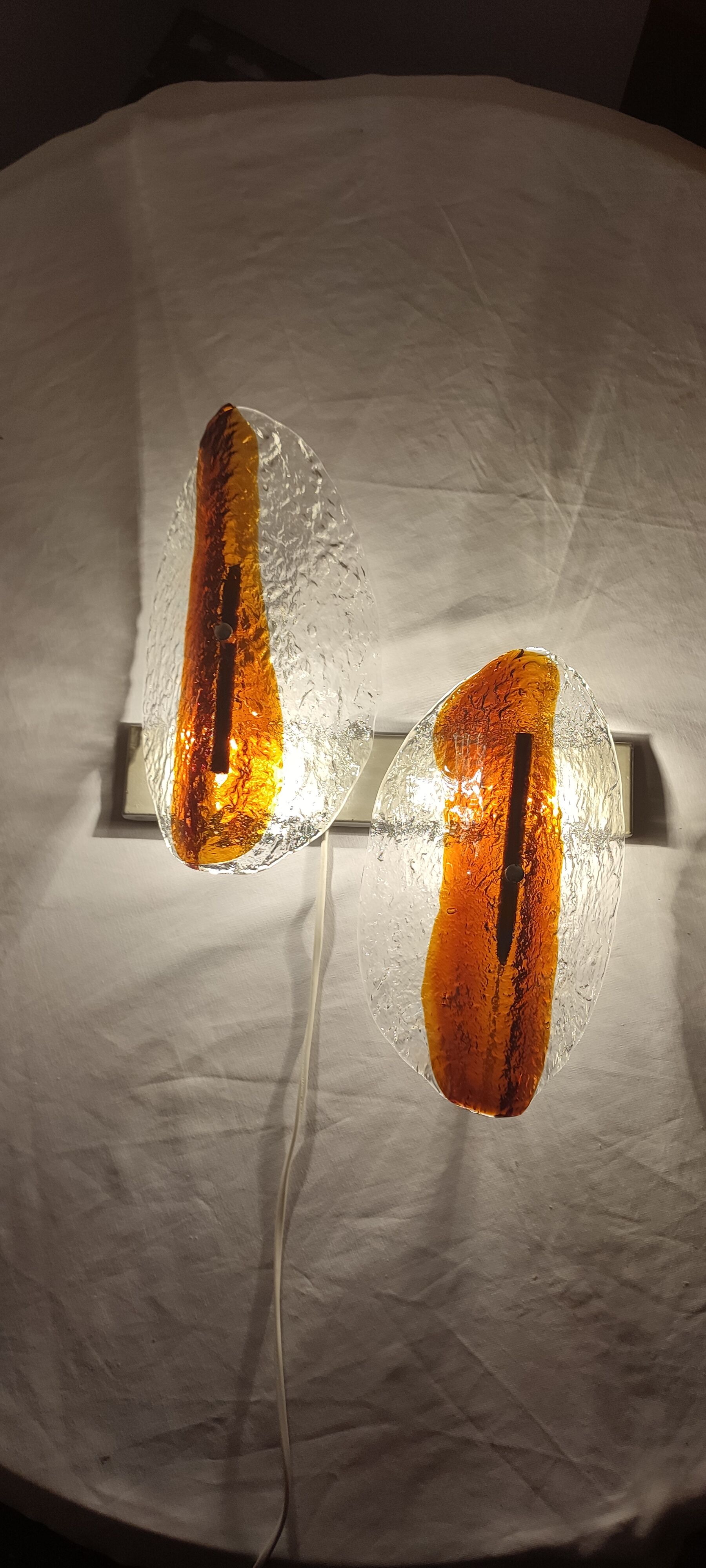 Murano glass wall lamp. Italy 1970s.