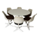Arkana dining table + 6 chairs Roche Bobois
