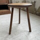 French tripod oak stool 50