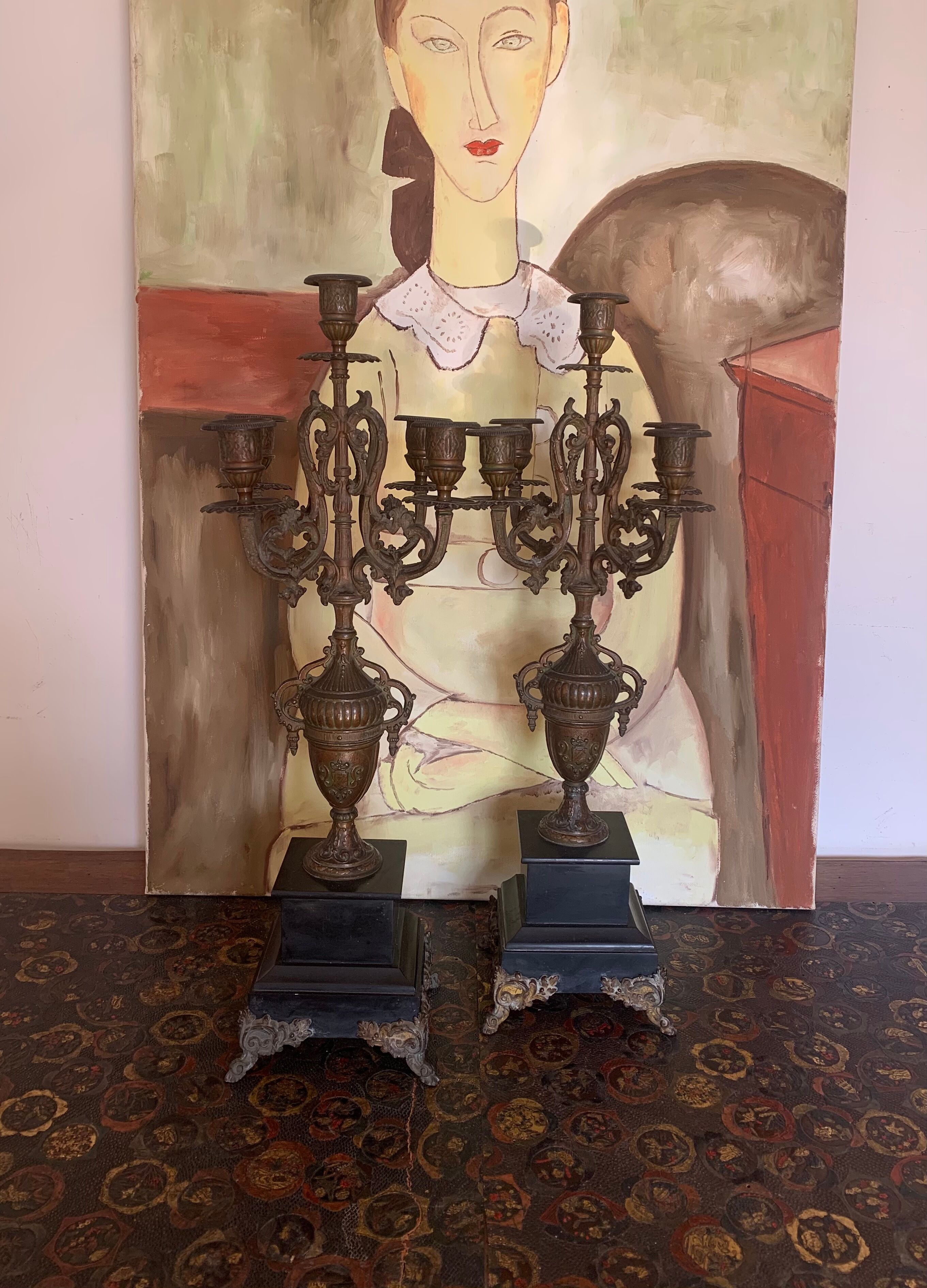 Pair of candelabras