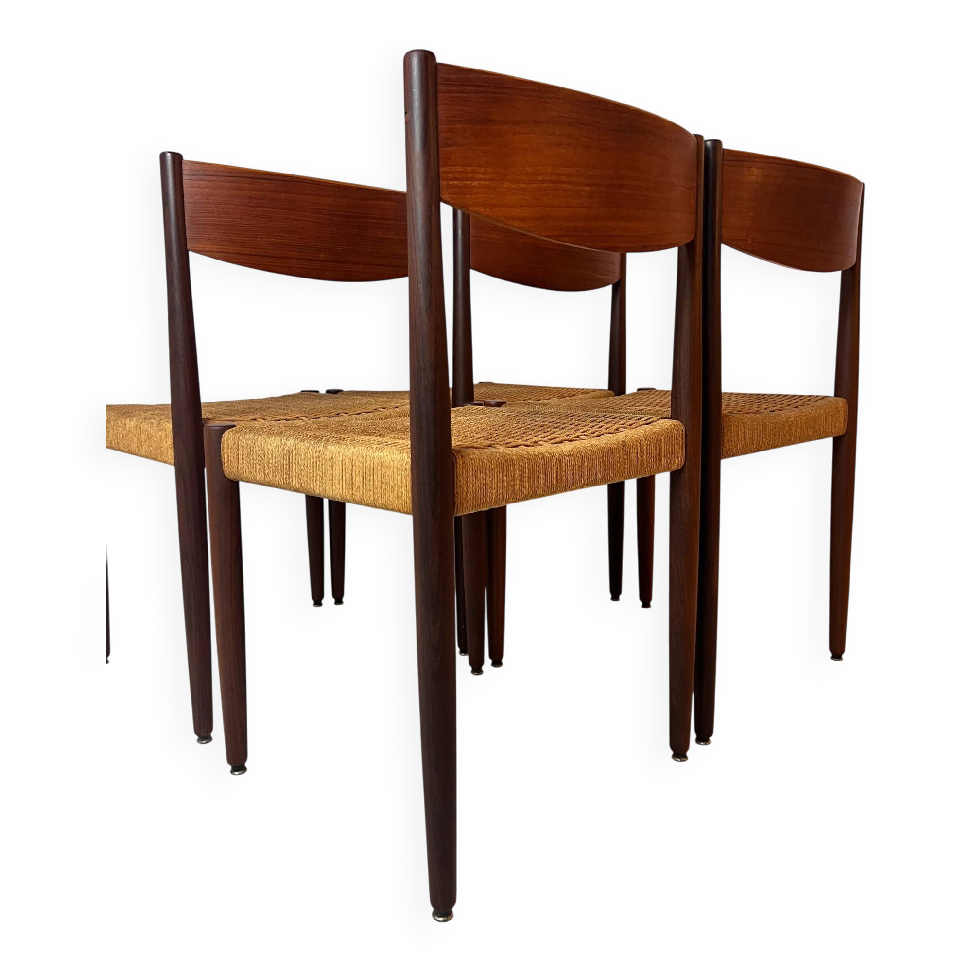 Set: 4x Dining Chair Teak by Poul Volther for Frem Rojle