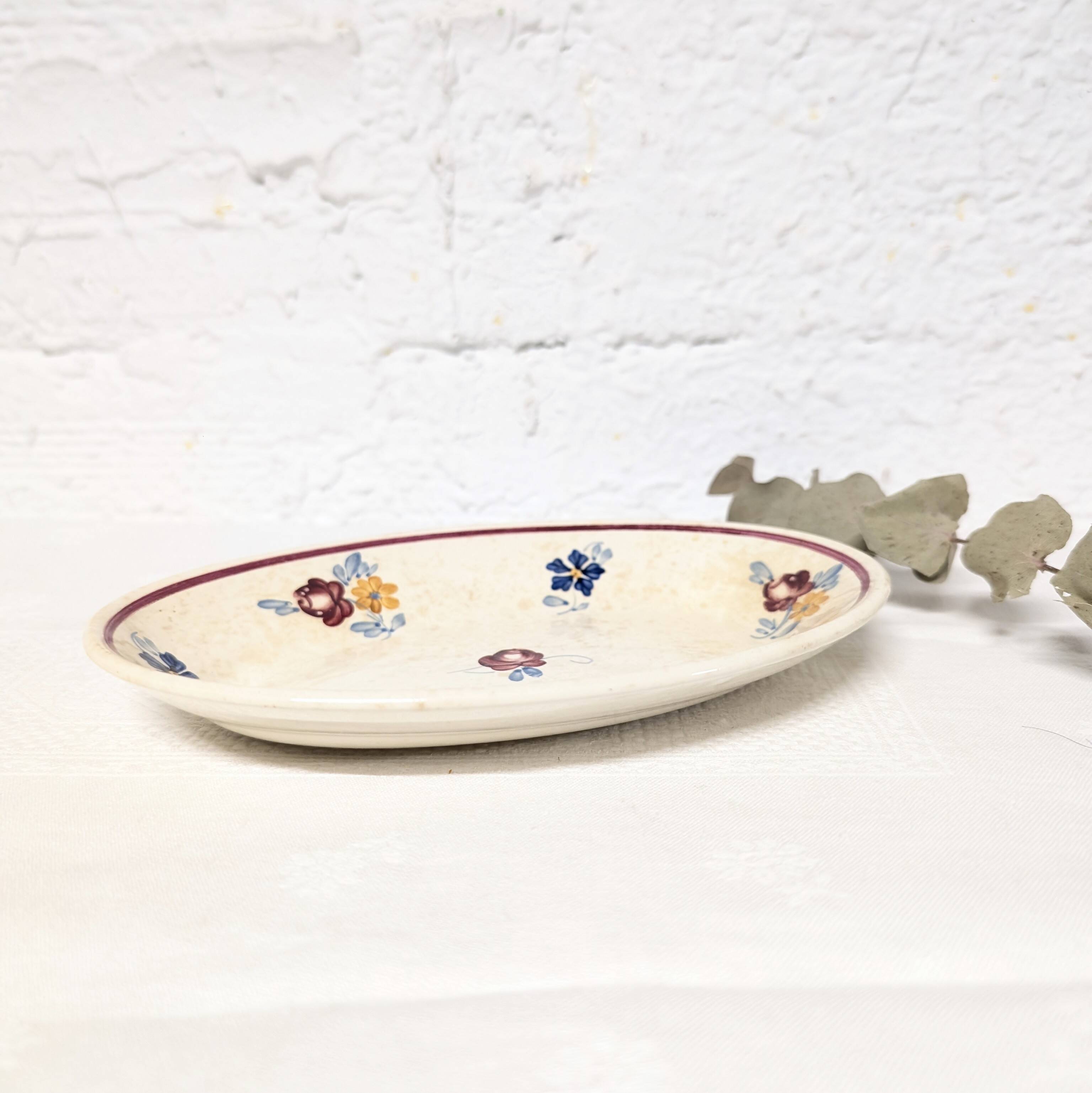 Ravier Digoin Sarreguemines modèle Fleurettes