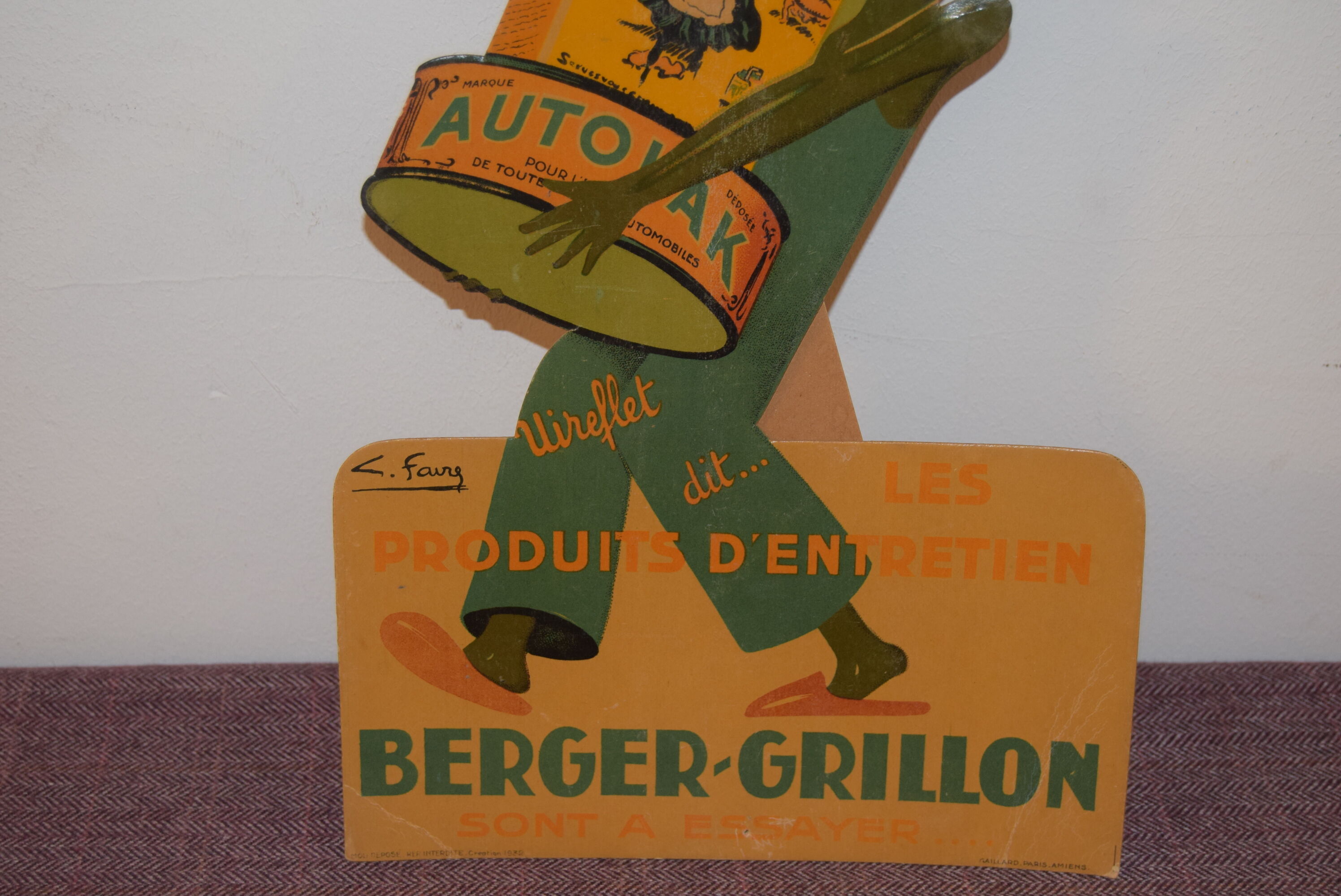 Old advertising card Berger - Grillon
