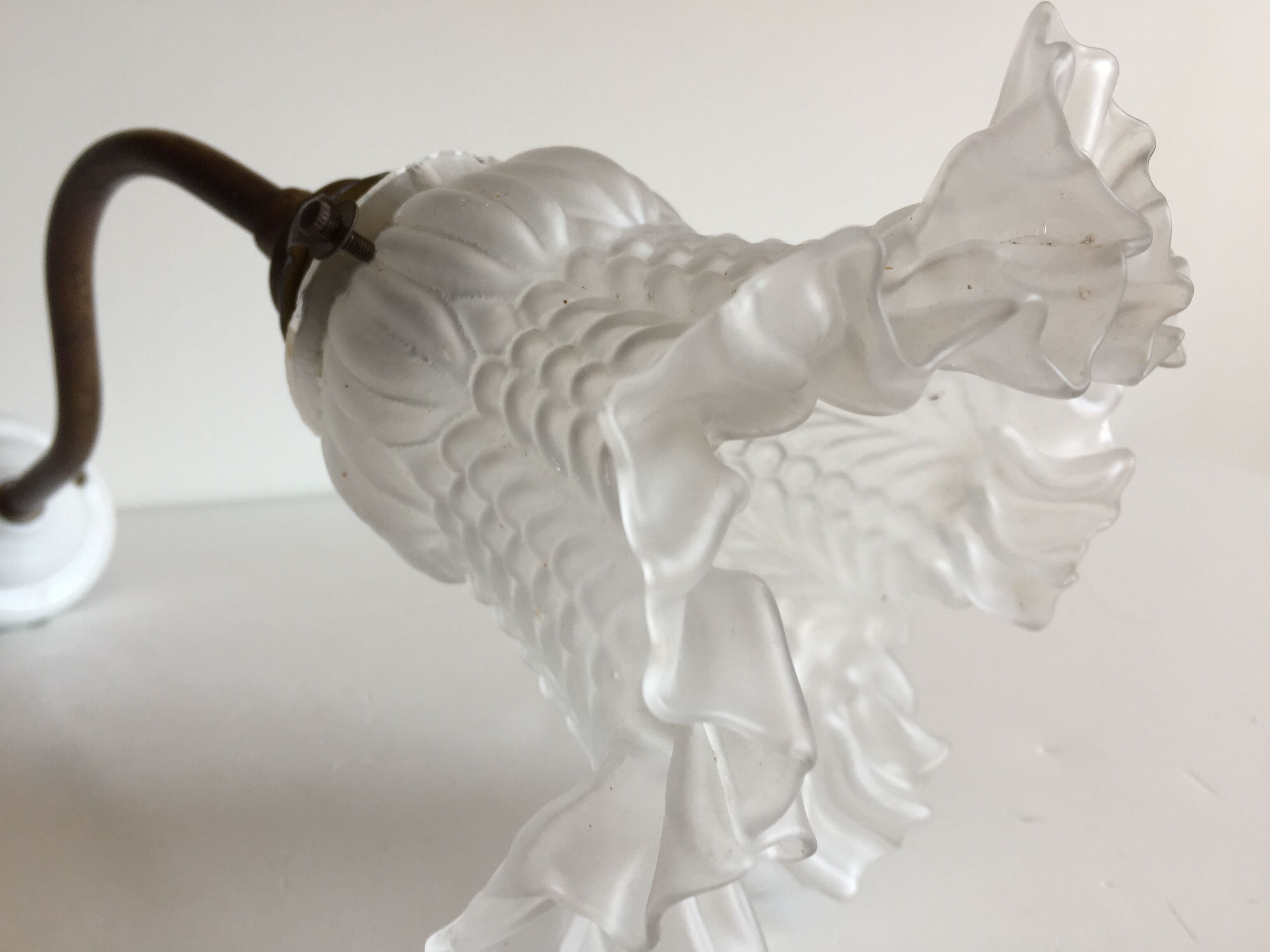 Porcelain and brass sconce